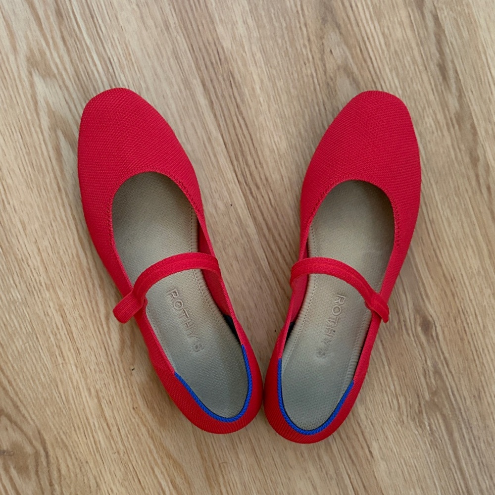Rothy’s Red Mary Jane Flats